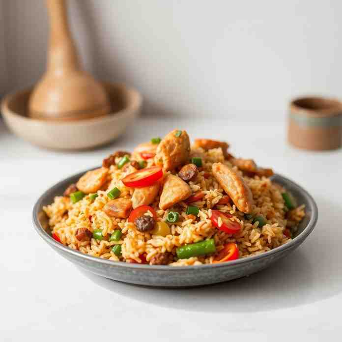 Mauritian Fried Rice with Chicken & Veggies | Easy Recipe
